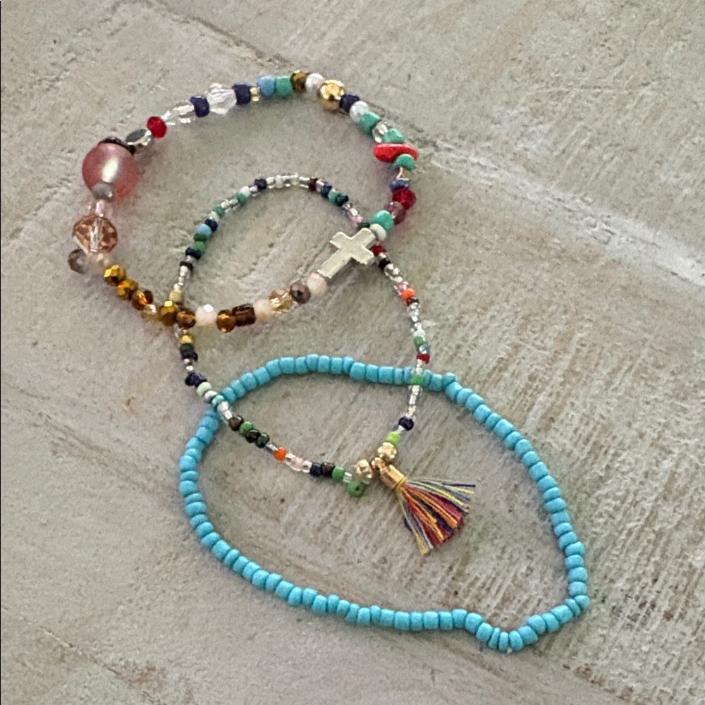 Colorful Beaded Bracelets Set